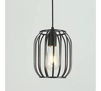 Night Lamp For Bedroom E27 Industrial Vintage Metal Pendant Lights Cage Black Retro Ceiling Light Fixture Vintage Ceiling Ceiling Light Pendant Light Cage Antique Pendan