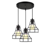 Night Lamp For Bedroom E27 Vintage Industrial Modern Living Room with Cord - Ceiling Light Bar/Cafe/Kitchen/Restaurant/Office (3 Flames) - LED Nordic Creative Chandeli