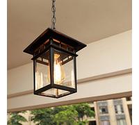 Night Lamp For Bedroom European Simplicity Retro Industrial Ceiling Shade Balcony IP44 Outdoor Pendant Corridor Courtyard Villa Gazebo Hanging Traditional Metal Glass