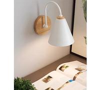Night Lamp For Bedroom Industrial Wall Lights Design Metal Cage Wall Wood Vintage Decoration Indoor Lighting Hallway Living Room - without E27 bulb (White)