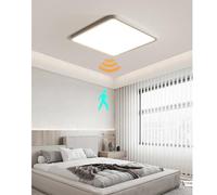 Night Lamp For Bedroom LED Ceiling Light Motion Sensor 20W 1700LM White Light 6000K IP44 LED Ceiling Staircase Bathroom Garage Hallway Kitchen, Balcony Φ195mm (Square,