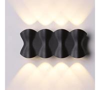 Night Lamp For Bedroom LED Indoor Wall Light 24W Warm White Light Modern Wall Living Room Staircase Office Hallway 220V (Black, 4T)
