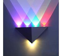 Night Lamp For Bedroom Modern Triangle 5W Led Wall Light Indoor Hallway Up Down Wall Sconce Spot Light Aluminum Decorative Lighting Theater Studio Restaurant RGB-Multico