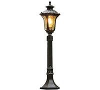 Night Lamp For Bedroom Outdoor height 80 cm Cast aluminum floor, color: black, socket: E27, path IP55 protection, Lantern garden path lighting