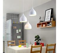 Night Lamp For Bedroom Pendant Light 3 Bulbs E27 Metal Retro Light Fixture Ceiling Light Aluminum Ceiling Lighting Living Room Kitchen Restaurant Cafe - White