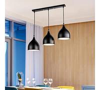 Night Lamp For Bedroom Pendant Light 3 Bulbs E27 With Holder 50cm,Metal Retro Light Fixture Ceiling Light Aluminum Ceiling Lighting Living Room Kitchen Restaurant Cafe