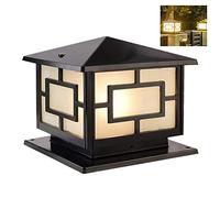 Night Lamp For Bedroom Vintage Outdoor Gate Pillar, Rustic Outdoor Floor IP55 Garden Bollard Pillar Garden Lighting Pathway Lighting Aluminum Cage Lights, E27 Socket,