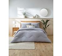 Night Lark Coverless Duvet 10.5 Tog Cotton Waffle - Grey, Single | Advanced Smartfil® Fiber, Machine Washable, Hypoallergenic, Coverless Duvet Single Bed Size