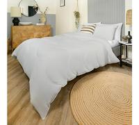 Night Lark - Coverless Duvet - 10.5 Tog - King - Seersucker Collection - Luxury Bedding - Hypoallergenic - Machine Washable - Nordic Mist Grey