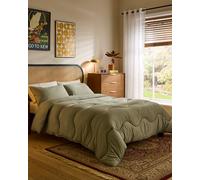 Night Lark Coverless Duvet 4.5 Tog Plain Dye - Olive Green, Single
