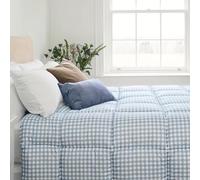Night Lark - Coverless Duvet - 4.5 Tog - Super King - Gingham Collection - Luxury Bedding - Hypoallergenic - Machine Washable - Dusk Blue