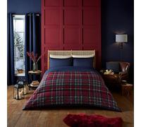 Night Lark Coverless Duvet and Pillowcase Set - 10.5 Tog - King - Limited Edition Classic Red Tartan- Luxury Bedding - Hypoallergenic - Machine Washable