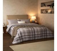 Night Lark Coverless Duvet and Pillowcase Set, Autumn Collection - Coverless Duvet King Size 10.5 Tog with Advanced Smartfil® Fibre, Machine Washable, Hypoallergenic - Natural Check, King Bed Size
