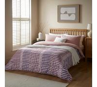 Night Lark Coverless Duvet and Pillowcase Set, Autumn Collection - Coverless Duvet Single 10.5 Tog with Advanced Smartfil® Fibre, Machine Washable, Hypoallergenic - Rosy Stripes, Single Bed Size