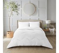 Night Lark - Coverless Duvet - Seersucker Collection - Soft Touch Luxury Bedding - Machine Washable - Hypoallergenic (Polar White, 10.5 Tog - Double.)