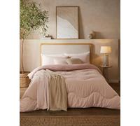 Night Lark Coverless Duvet and Pillowcase Set, Soft Weave Collection - Coverless Duvet Double 4.5 Tog with Advanced Smartfil® Fibre, Machine Washable, Hypoallergenic - Dusky Rose, Double Bed Size