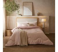 Night Lark Coverless Duvet and Pillowcase Set, Soft Weave Collection - Coverless Duvet Single 4.5 Tog with Advanced Smartfil® Fibre, Machine Washable, Hypoallergenic - Dusky Rose, Single Bed Size