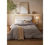 Night Lark Coverless Duvet and Pillowcase Set, Soft Weave Collection - Coverless Duvet Super King Size 4.5 Tog Washable with Advanced Smartfil® Fibre, Hypoallergenic - Stone Grey, Super King Bed Size