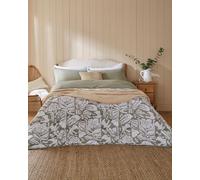 Night Lark Coverless Duvet and Pillowcase Set, Spring Summer Collection - 6 Tog Super King Coverless Duvet with Smartfil® Fibre, Machine Washable, Hypoallergenic - Olive Meadow, Super King Bed Size