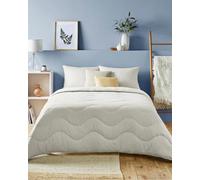 Night Lark Coverless Duvet and Pillowcase Set, Tufted Dots Collection - Coverless Duvet Double 10.5 Tog with Advanced Smartfil® Fibre, Machine Washable, Hypoallergenic - Warm Sand, Double Bed Size