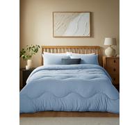 Night Lark - Coverless Duvet - Tufted Dots Collection - Soft Touch Luxury Bedding - Machine Washable - Hypoallergenic (Dusk Blue, 4.5 Tog - Super King.)