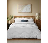 Night Lark Coverless Duvet and Pillowcase Set, Tufted Dots Collection - Coverless Duvet Super King Size 4.5 Tog Washable with Advanced Smartfil® Fibre - Polar White, Super King Bed Size