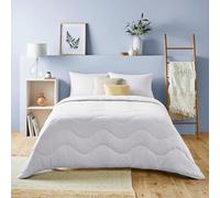Night Lark Coverless Duvet Double 10.5 Tog - Tufted Dots Collection Polar White. Supersoft, Year Round, Cosy Quilt & Pillowcase Set. Machine Washable, Hypoallergenic, Quick Drying All in One Comforter
