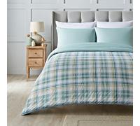 Night Lark Coverless Duvet Double 6 Tog Spring Summer - Country Check. Supersoft, Cosy & Lightweight Quilt. Machine Washable & Quick Drying, All in One Reversible Comforter Pillowcase Set