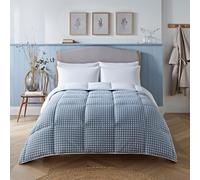 Night Lark - Coverless Duvet - Gingham Collection - Luxury Bedding - Hypoallergenic - Machine Washable (Dusk Blue, 4.5 Tog - Super King.)