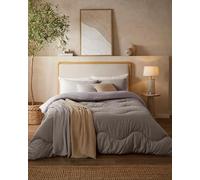 Night Lark Coverless Duvet King 4.5 Tog Soft Weave - Stone Grey