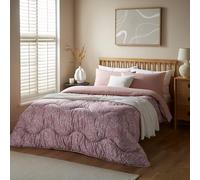 Night Lark Coverless Duvet & Pillowcase Set - Lightweight, Reversible, Hypoallergenic - Autumn Collection - All-in-One Comforter - Machine Washable (Linear Leaf, Double - 10.5 Tog)