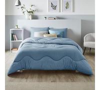 Night Lark Coverless Duvet Single 4.5 Tog - Linen Collection - Twilight Blue. Supersoft, Cosy and Lightweight Quilt. A Machine Washable, Hypoallergenic, Quick Drying All in One Reversible Comforter
