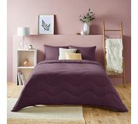 Night Lark Coverless Duvet Single 4.5 Tog - Tufted Dots Collection. Mulberry Bliss, Supersoft Quilt & Pillowcase Set. Machine Washable, Hypoallergenic, Quick Drying All in One Reversible Comforter