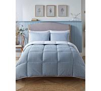 Night Lark Gingham 10.5 Tog Coverless Duvet Set Light Blue