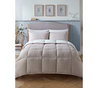 Night Lark Gingham 10.5 Tog Coverless Duvet Set Taupe