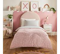 Night Lark - Junior Children's Coverless Duvet & Pillowcase Bedding Set - Luxury Bedding - Machine Washable - Hypoallergenic (Dreamy Hearts, 10.5 Tog - Double)