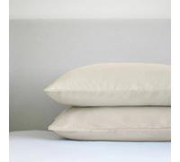 Night Lark Plain Dye Pillowcase Pair - Warm Sand