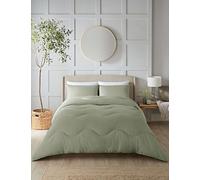 Night Lark Seersucker 10.5 Tog Coverless Duvet Set Olive