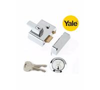 NIGHT LATCH NIGHTLATCH P2 DOUBLE LOCKING 40mm CYLINDER YALE IN POLISHED CHROME