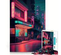 Night Life 1000 Pieces Jigsaw Puzzles for Teenagers Thought Toy Home Activity Precise Edge Santa Wish List (50x75cm)