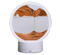 Night Light 3D Moving Sand Art Desk Lamp, 7.87" 360 Rotating Hourglass, 15ml Liquid Motion Decorative Lamp for Living Room, Bedroom, Desk