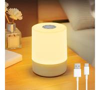 Night Light,Bedside Table Lamps Night Baby Lights LED Dimmable Three-Color, USB Rechargeable Touch Portable Desk Lamp and Adult Kids for Bedrooms Camping Living Rooms Kids Breastfeeding and Sleep Aid