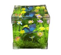 Night Light - Butterfly Lights - Butterfly Night Glass Atmosphere Lighting Decor | Plug-and-Play Atmosphere Night Light Home Decor for Bathroom