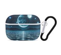 Night Light Case Cover with Keychain Shockproof Hard Shell Protective Case for 2nd/1st Generation Case for Women Men Bluetooth Earbuds Case