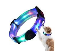 Night Light Dog Collar,Lighted Adjustable Glowing Pet Collar - Weather Proof Dog Lights for Night Walking, Outdoor, Walking