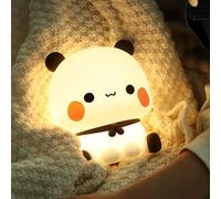 Night Light for Kids, Cute Animal Night Light, 3 Modes Dimmable, Led Touch Silicone Lamp, Black and White