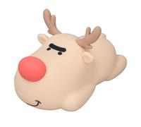Night Light for Kids, Cute Reindeer Nursery Night Light 3 Level Dimmable Silicone Night Light USB Rechargeable Toddler Night Light with 30min Timer for Bedroom, Girls and Boys