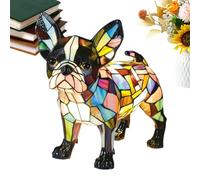 Night Light for Kids, Dog Theme LED Art Lamp, Stained Resin Bedside Nightlight Tabletop Decor for Reading Camping Hotel Living Room Bathroom