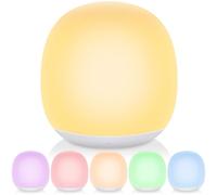 Night Light for Kids, Night Light for Baby Nursery, Color Changing&Dimmable Touch Control Egg Light Portable, Rechargeable Toddler Nightlight Silicone Lamp with Timer for Bedside,Camping,Easter