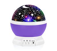 Night Light for Kids, Toys for 3 4 5 6 7 8 Year Old Boys Girls, Star Projector 360 Degree Rotation - 4 LED Bulbs 12 Light Color Changing with USB Cable, Romantic Gifts for Men Women Children